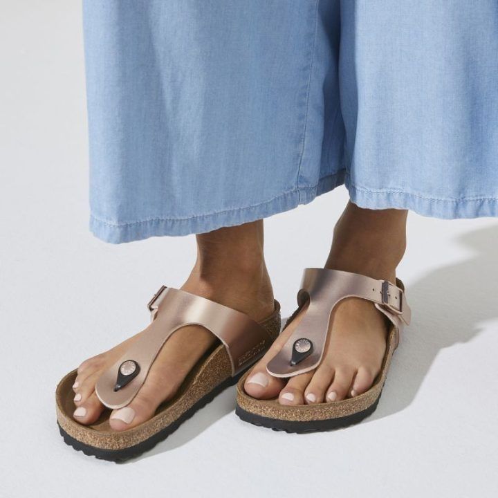 Moteriškos šlepetės per pirštą su sagtimi Birkenstock Gizeh