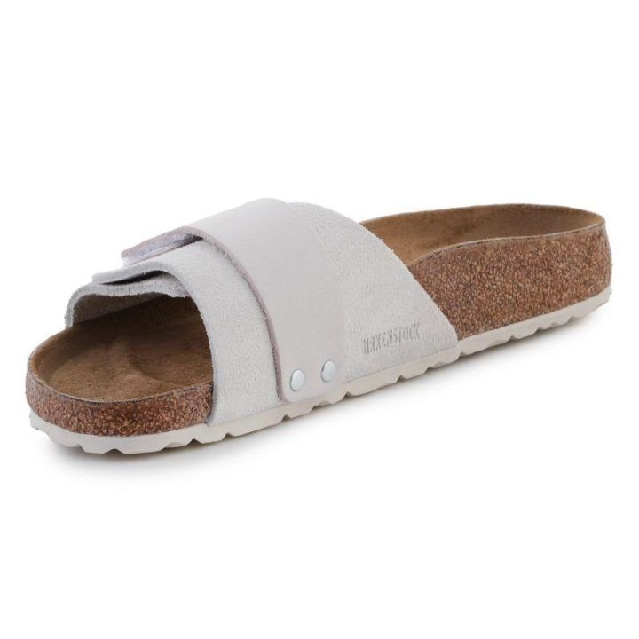 Elegantiškos šlepetės Birkenstock Oita, balkšvos