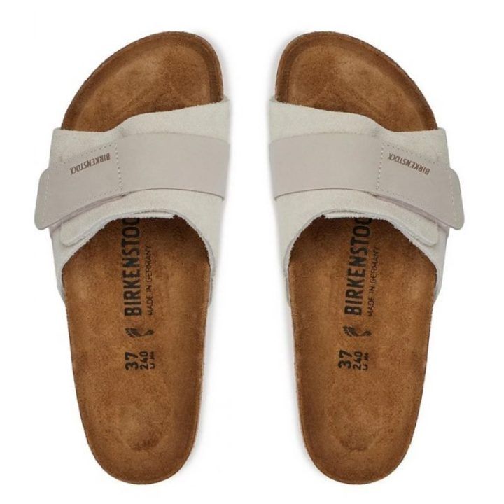 Elegantiškos šlepetės Birkenstock Oita, balkšvos