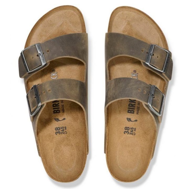 Moteriškos šlepetės Birkenstock Arizona, chaki