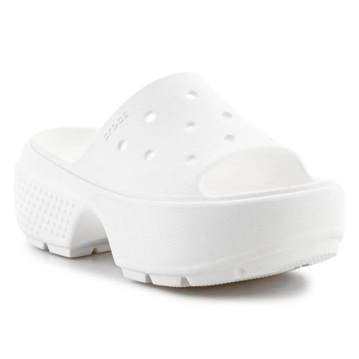 Moteriškos šlepetės Crocs Stomp Slide, baltos