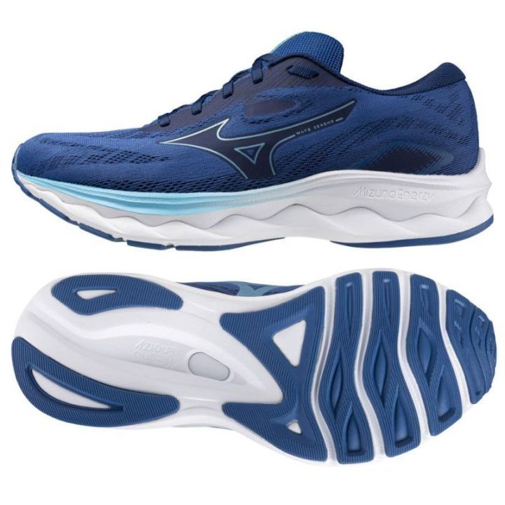 Vyriški žemo profilio bėgimo bateliai Mizuno Wave Serene, mėlyni