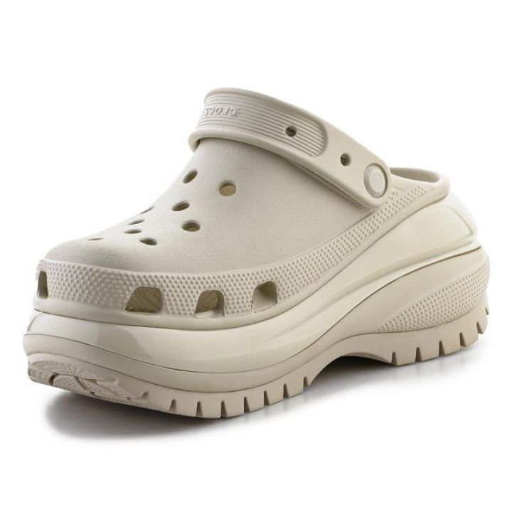 Uniseks klumpės su platforma Crocs Mega Crush, smėlio
