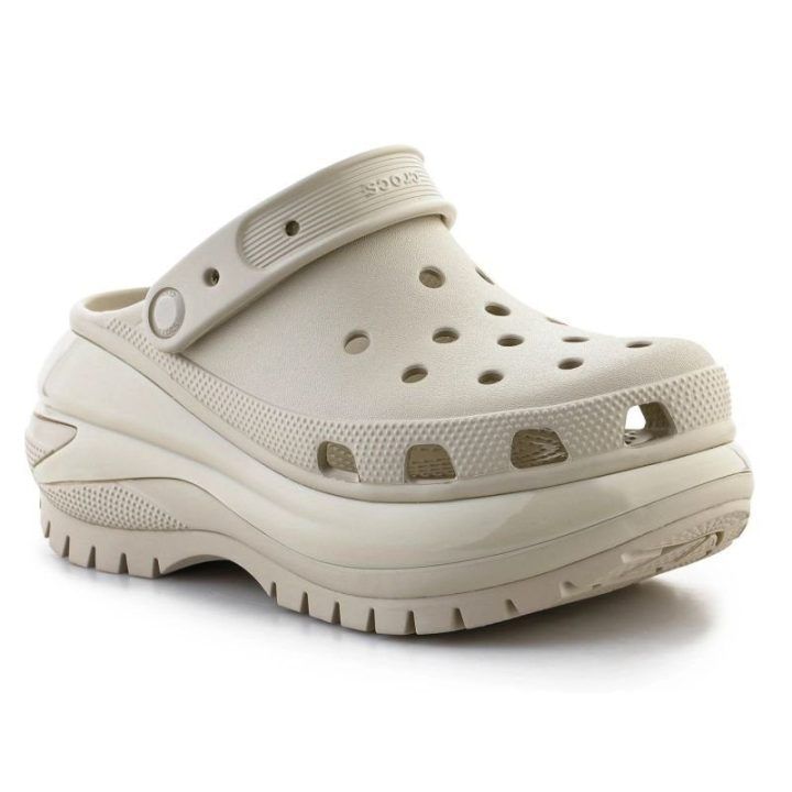 Uniseks klumpės su platforma Crocs Mega Crush, smėlio