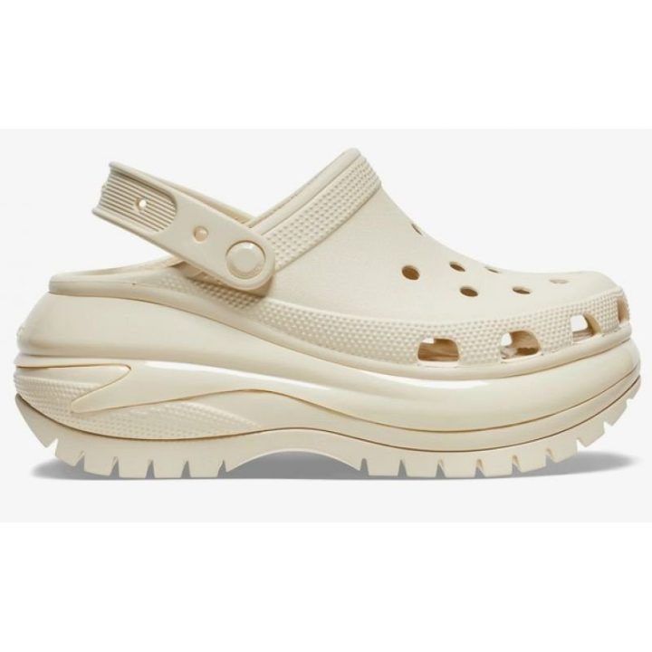 Uniseks klumpės su platforma Crocs Mega Crush, smėlio