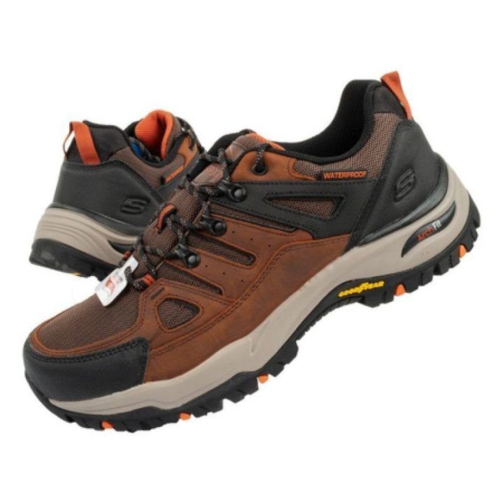 Vyriški vandeniui atsparūs batai Skechers Arch Fit, rudi