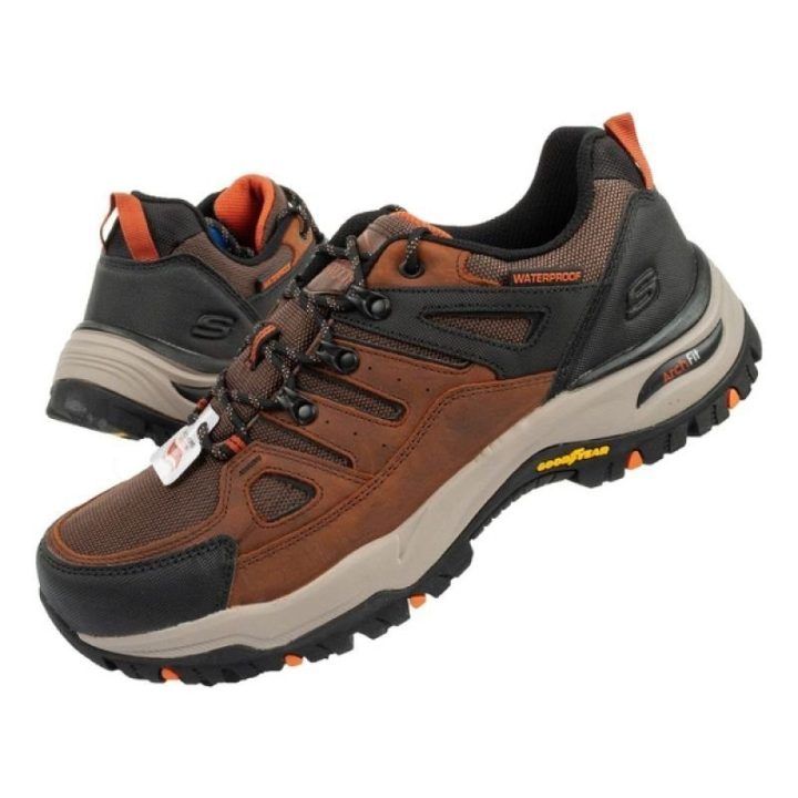 Vyriški vandeniui atsparūs batai Skechers Arch Fit, rudi