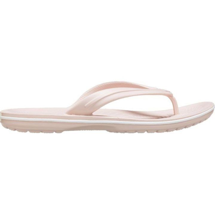 Moteriškos šlepetės per pirštą Crocs Crocband Flip, pastelinės rožinės