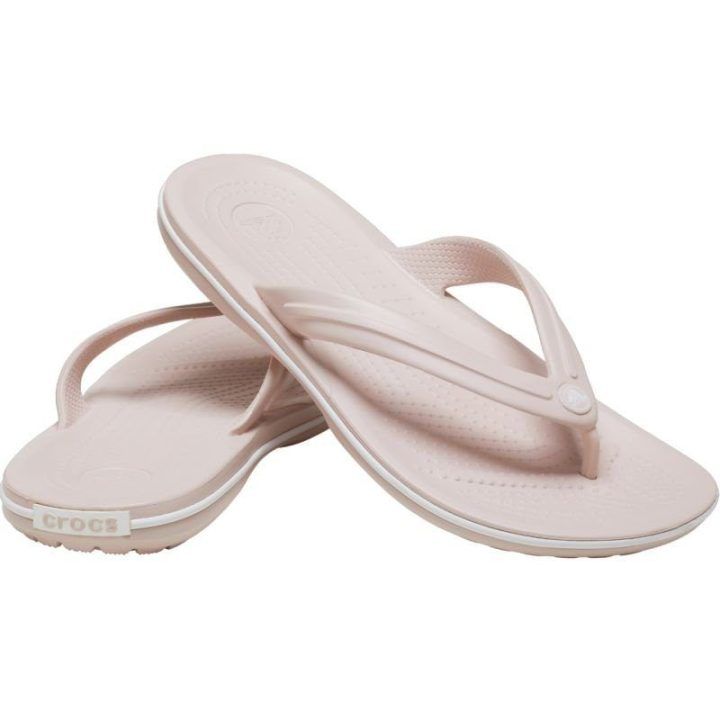 Moteriškos šlepetės per pirštą Crocs Crocband Flip, pastelinės rožinės