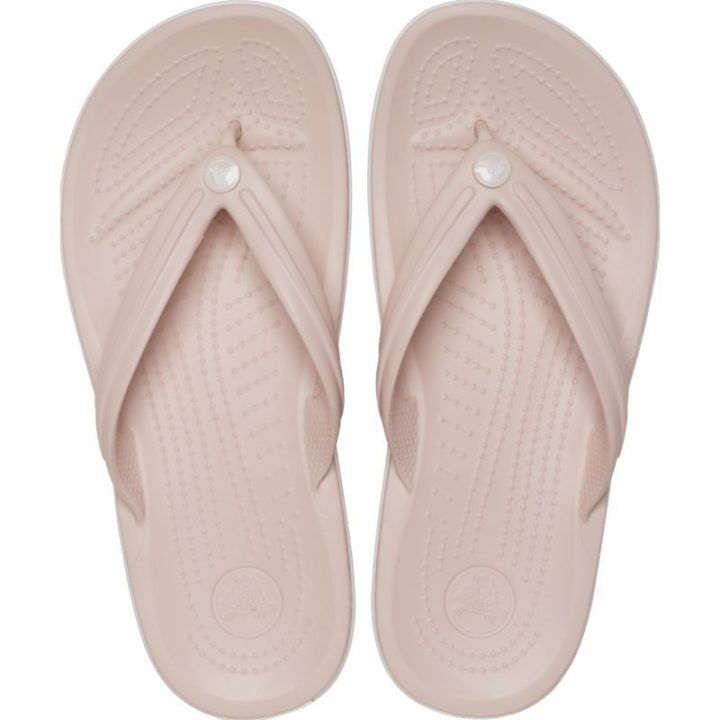 Moteriškos šlepetės per pirštą Crocs Crocband Flip, pastelinės rožinės