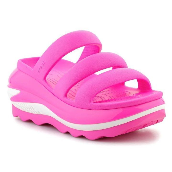 Moteriškos šlepetės Crocs Mega Crush Triple Strap, rožinės
