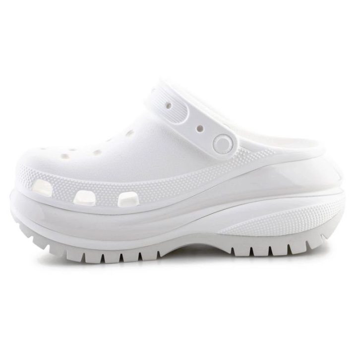 Moteriškos klumpės su platforma Crocs Mega Crush, baltos