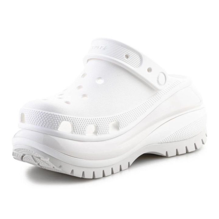 Moteriškos klumpės su platforma Crocs Mega Crush, baltos