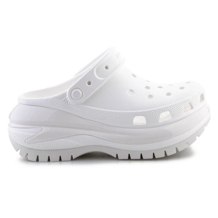 Moteriškos klumpės su platforma Crocs Mega Crush, baltos