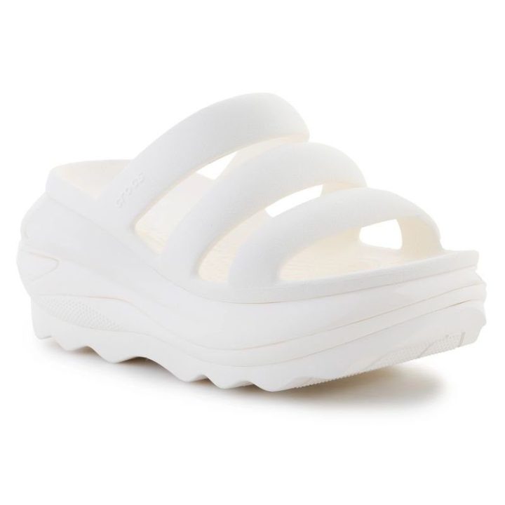 Moteriškos šlepetės Crocs Mega Crush Triple Strap, balkšvos