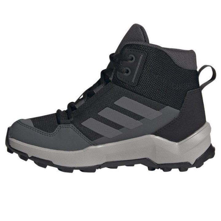 Vaikiški batai aukštu auliuku adidas Terrex AX4-R Mid, juodi ir pilki