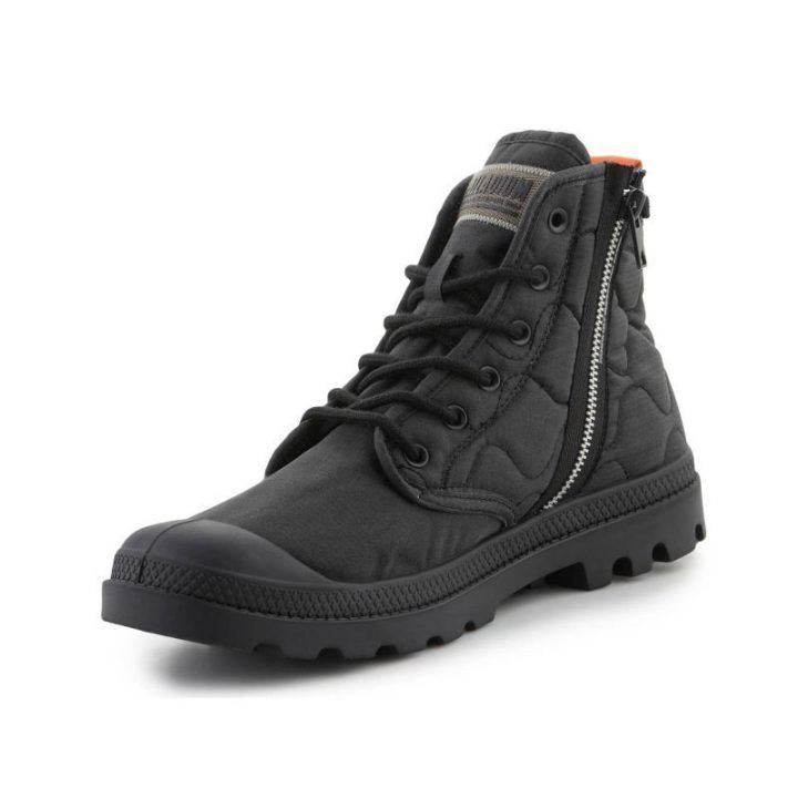 Dygsniuoti auliniai batai Palladium Pampa Re-Quilted, juodi