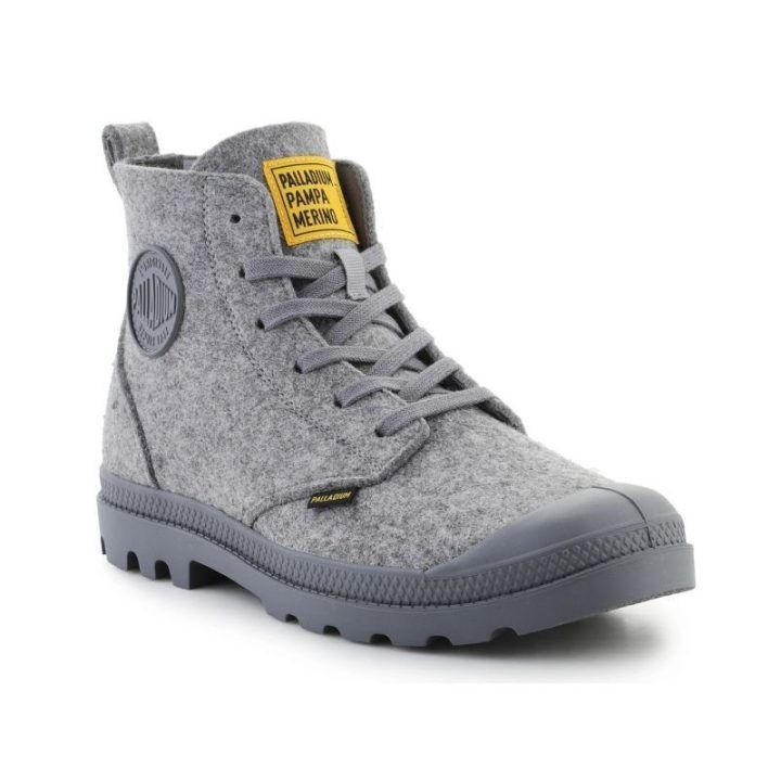 Vyriški merino vilnos auliniai batai Palladium Pampa Hi Merino, pilki