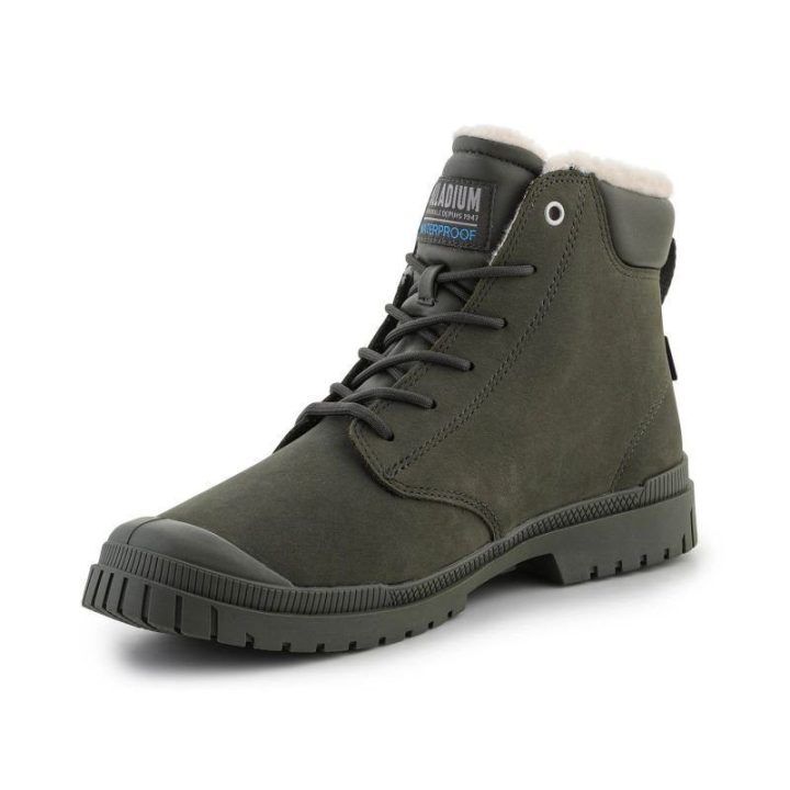Odiniai aukšti batai Palladium SP20 Cuff, žali