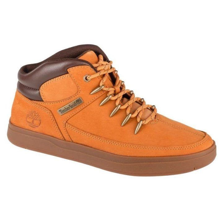 Vyriški nubukiniai sportbačiai Timberland Davis Square Mid, geltoni
