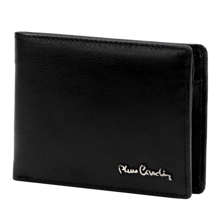 Vyriška natūralios odos piniginė Pierre Cardin PIP12 8806, juoda