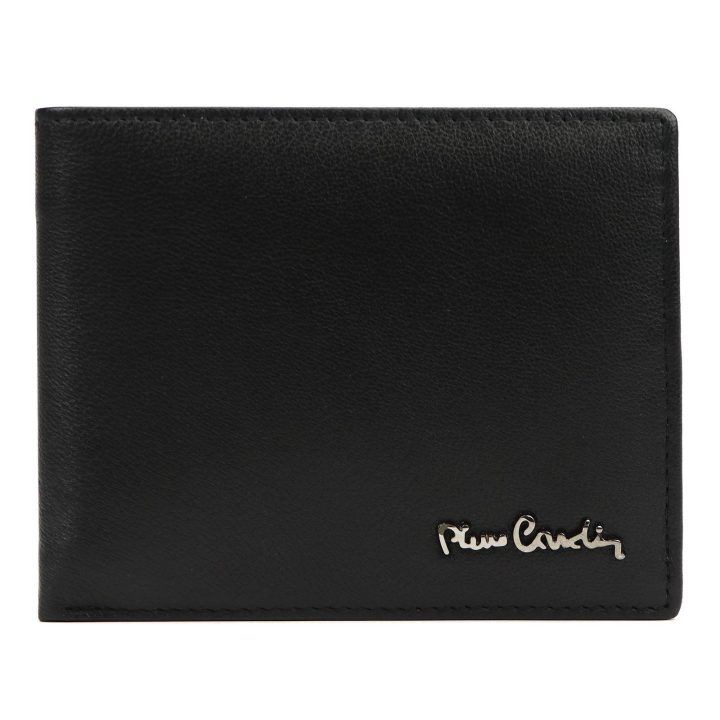 Vyriška natūralios odos piniginė Pierre Cardin PIP12 8806, juoda
