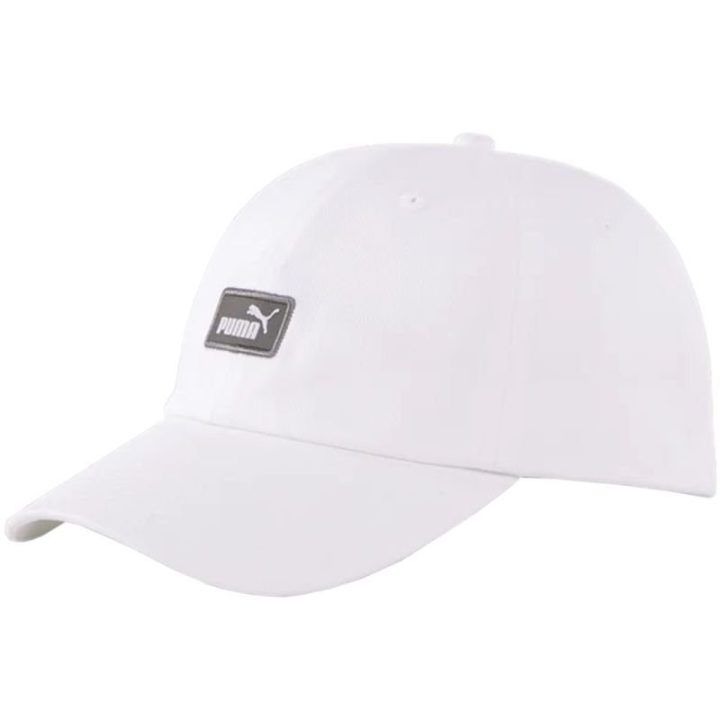 Medvilninė kepurė su snapeliu Puma Ess Cap III, balta
