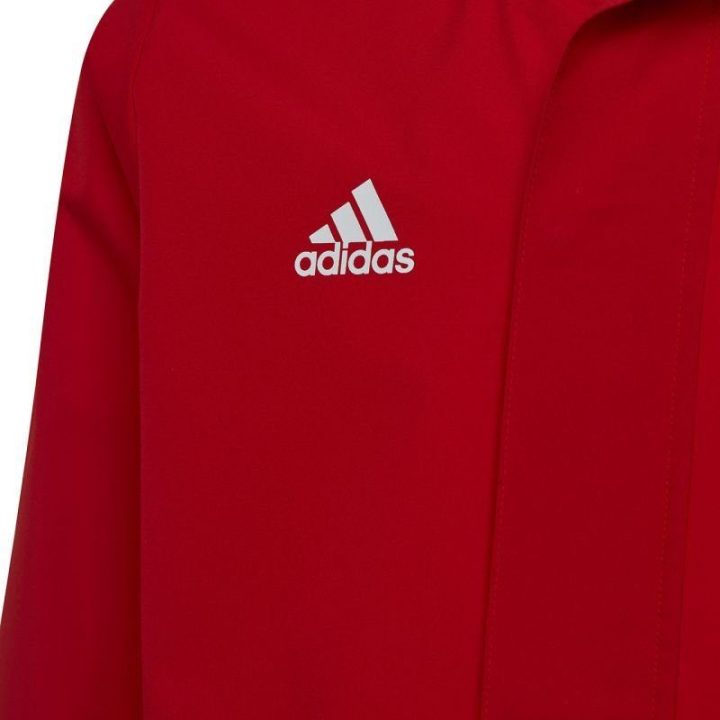 Vaikiška striukė su gobtuvu adidas Entrada 22 All-Weather, raudona