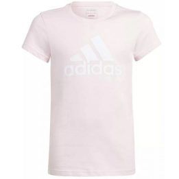 Medvilniniai marškinėliai mergaitėms adidas Big Logo, rožiniai