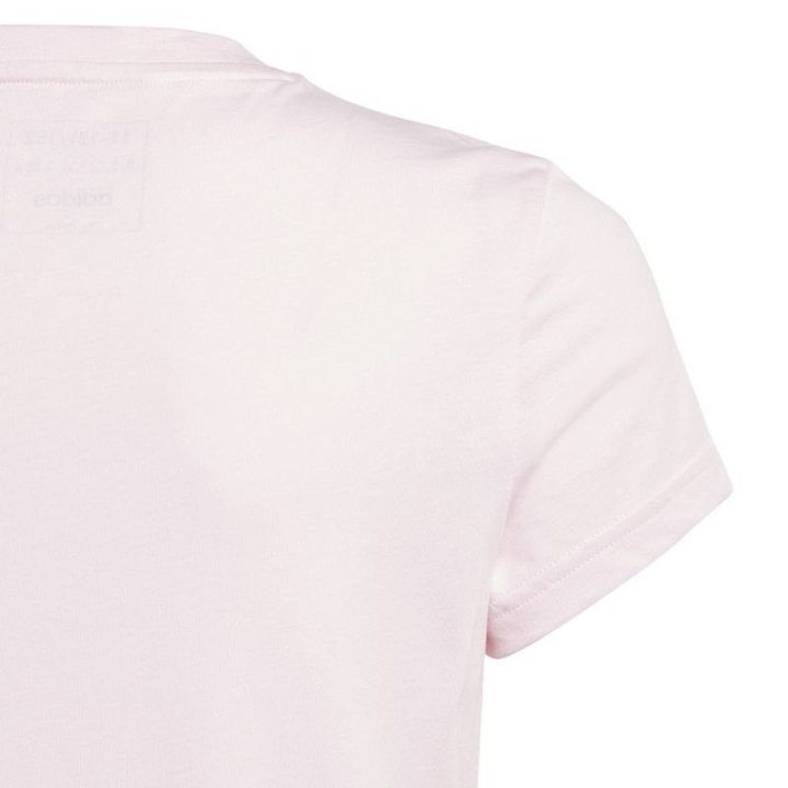 Medvilniniai marškinėliai mergaitėms adidas Big Logo, rožiniai