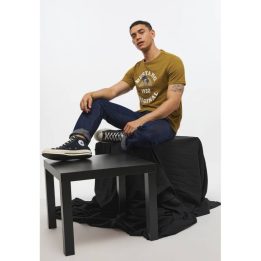 Vyriški laisvo kirpimo marškinėliai Mustang Alex C Print, žali