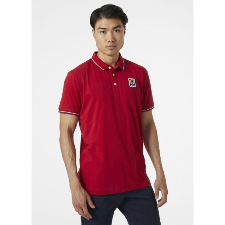 Vyriški medvilniniai polo marškinėliai Helly Hansen Jerey, raudoni