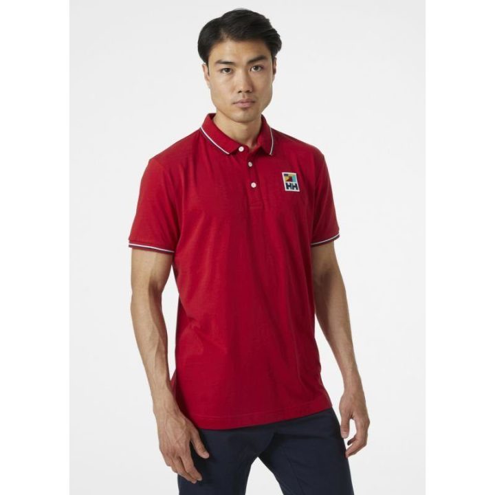 Vyriški medvilniniai polo marškinėliai Helly Hansen Jerey, raudoni