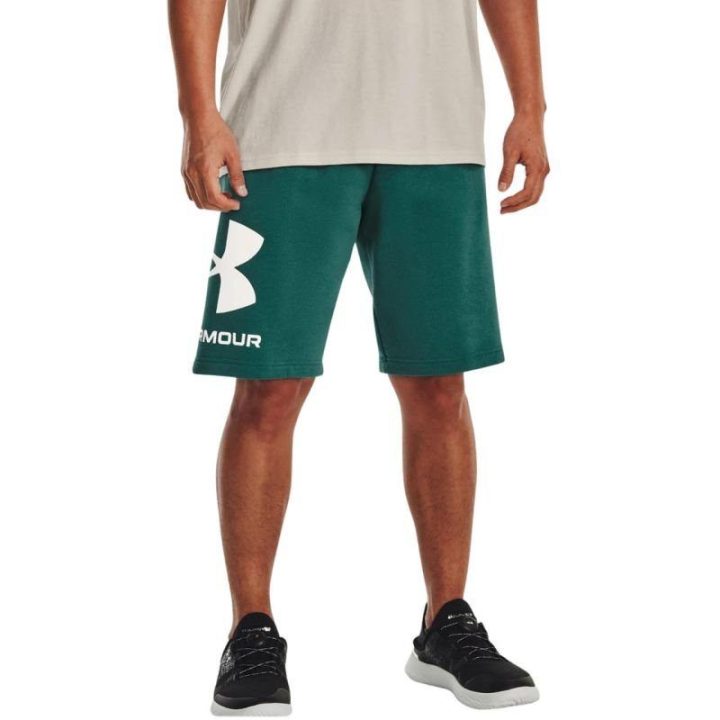 Vyriški laisvo kirpimo šortai Under Armour Rival Fleece, žali