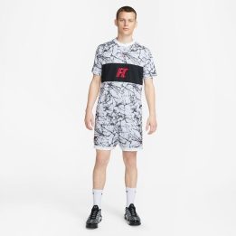 Vyriški marškinėliai trumpomis rankovėmis Nike F.C., juodi ir balti