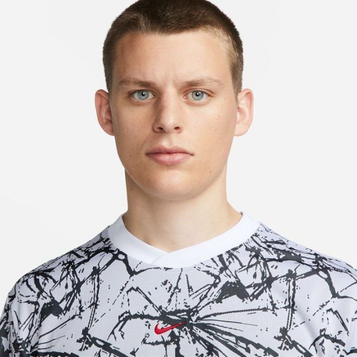 Vyriški marškinėliai trumpomis rankovėmis Nike F.C., juodi ir balti
