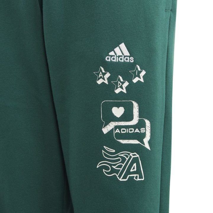 Sportinės kelnės mergaitėms adidas BLUV Q3, žalios