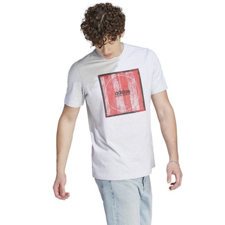 Vyriški marškinėliai adidas Tiro Box Tee, balti