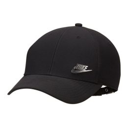 Kepurė su snapeliu Nike Club Structured Metal Logo, juoda