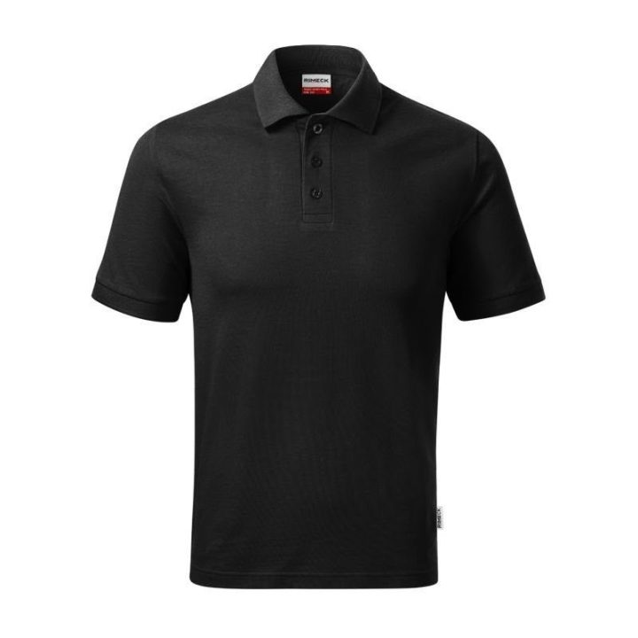 Vyriški polo marškinėliai Rimeck Resist Heavy Polo, juodi