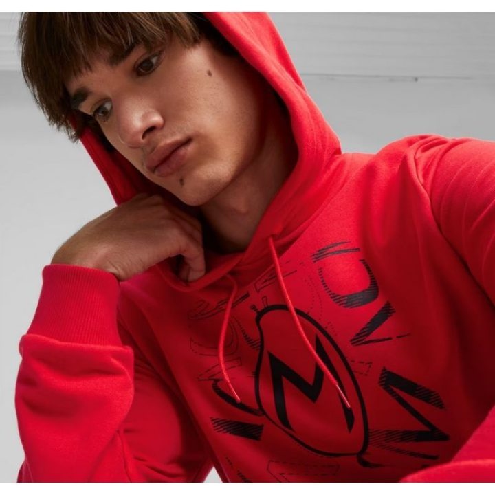 Vyriškas džemperis su AC Milan grafika Puma FtbCore, raudonas