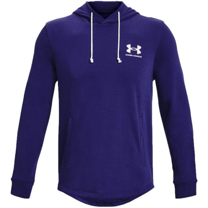 Vyriškas džemperis su gobtuvu Under Armour Rival Terry, mėlynas