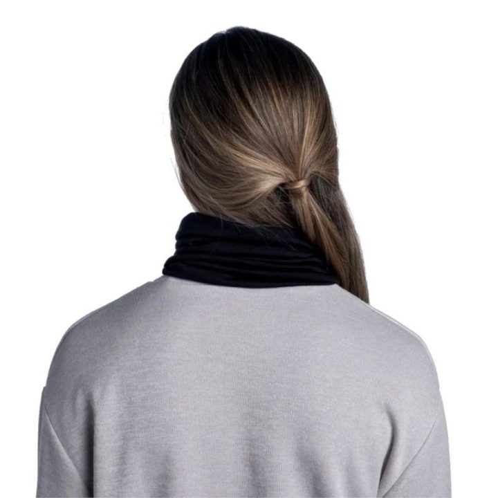 Merino vilnos šalikas-mova Buff Merino Lightweight, juodas