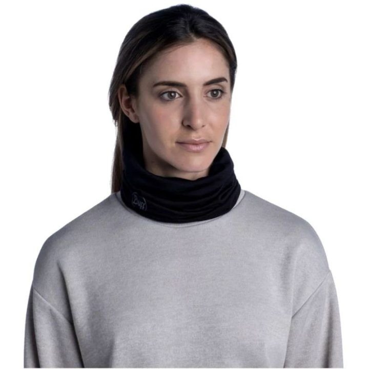 Merino vilnos šalikas-mova Buff Merino Lightweight, juodas
