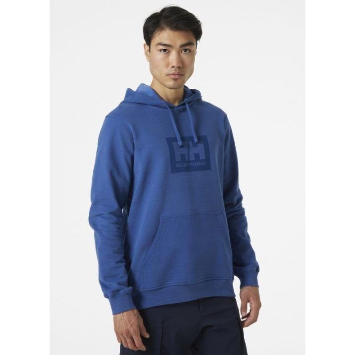 Vyriškas džemperis su gobtuvu Helly Hansen Box Hoodie, mėlynas
