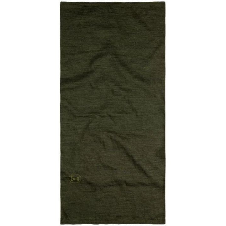Šalikas-mova iš merino vilnos Buff Merino Lightweight, žalias