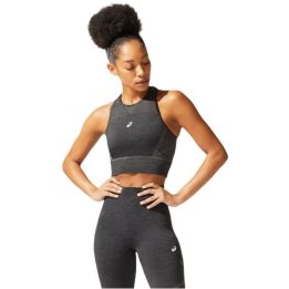 Moteriška trumpa prigludusi treniruočių palaidinė Asics Seamless, pilka