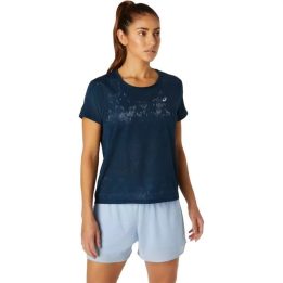 Moteriški įprasto kirpimo marškinėliai Asics Ventilate, tamsiai mėlyni