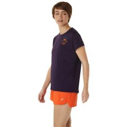 Moteriški marškinėliai Asics Fujitrail Logo, violetiniai