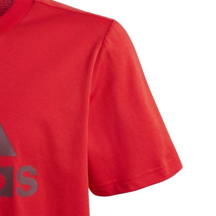 Vaikiški marškinėliai su dideliu logotipu adidas, raudoni